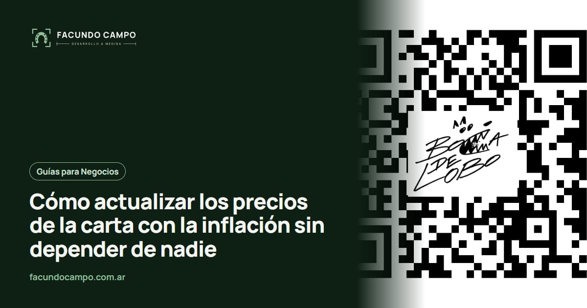 Cómo actualizar los precios de la carta con la inflación sin depender de nadie