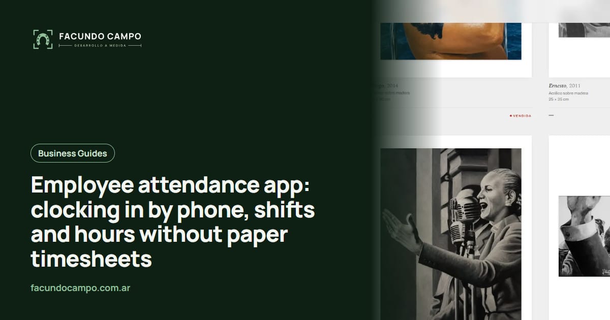 Employee attendance app: clocking in by phone, shifts and hours without paper timesheets