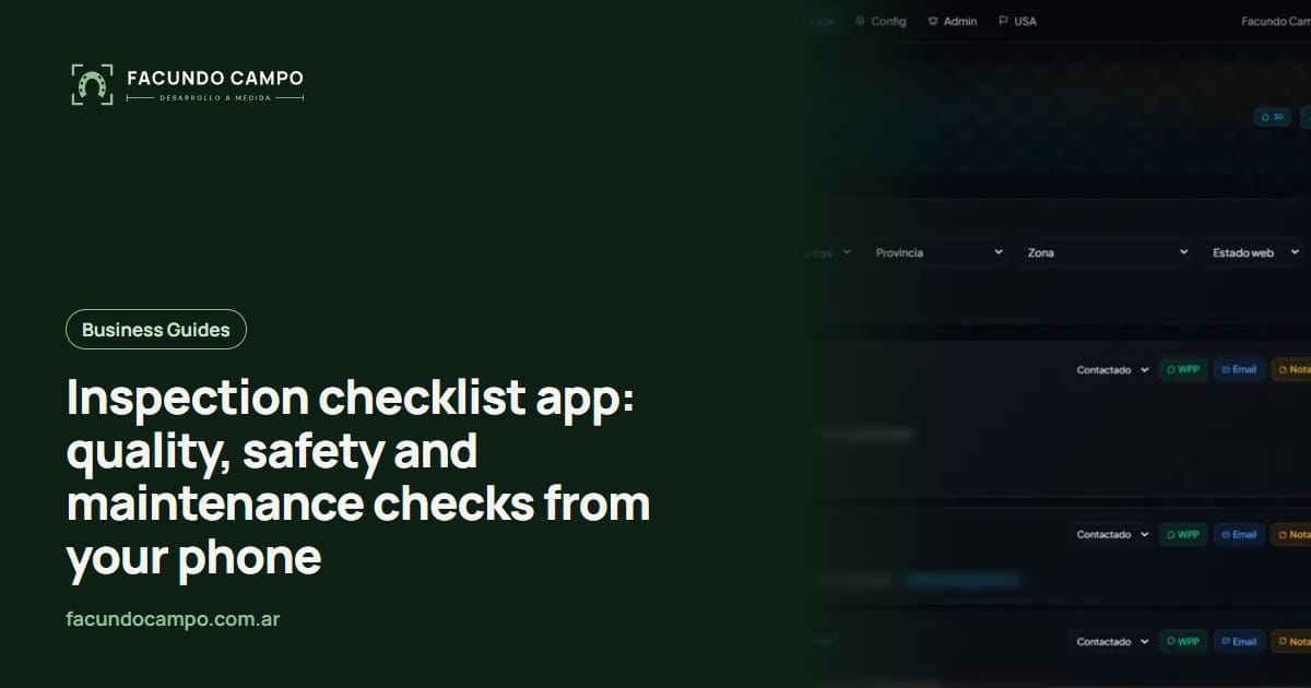 Inspection checklist app: quality, safety and maintenance checks from your phone