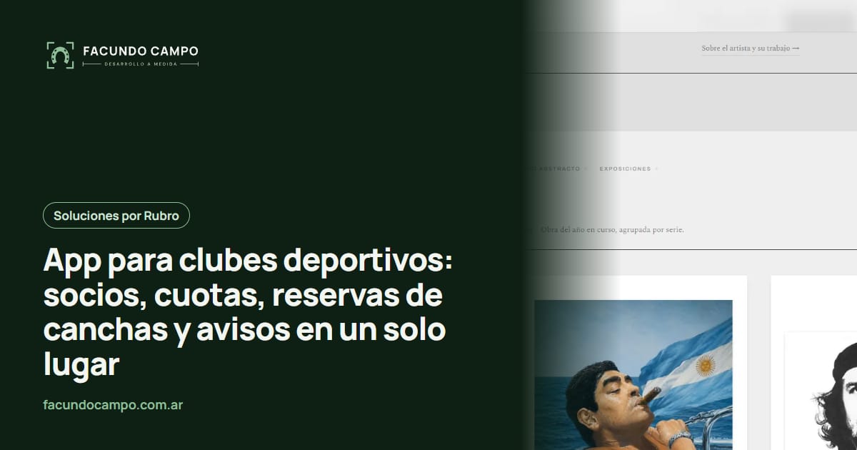 App para clubes deportivos: socios, cuotas, reservas de canchas y avisos en un solo lugar