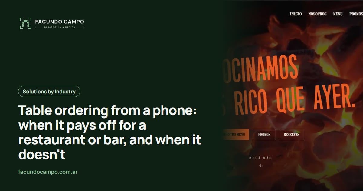 Table ordering from a phone: when it pays off for a restaurant or bar, and when it doesn't