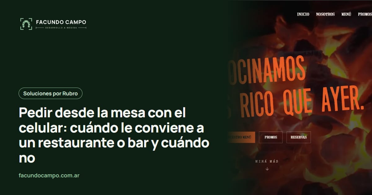 Pedir desde la mesa con el celular: cuándo le conviene a un restaurante o bar y cuándo no