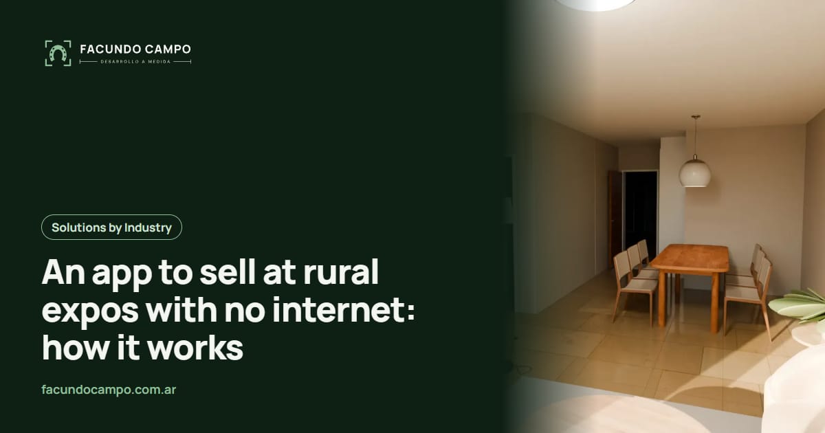 An app to sell at rural expos with no internet: how it works