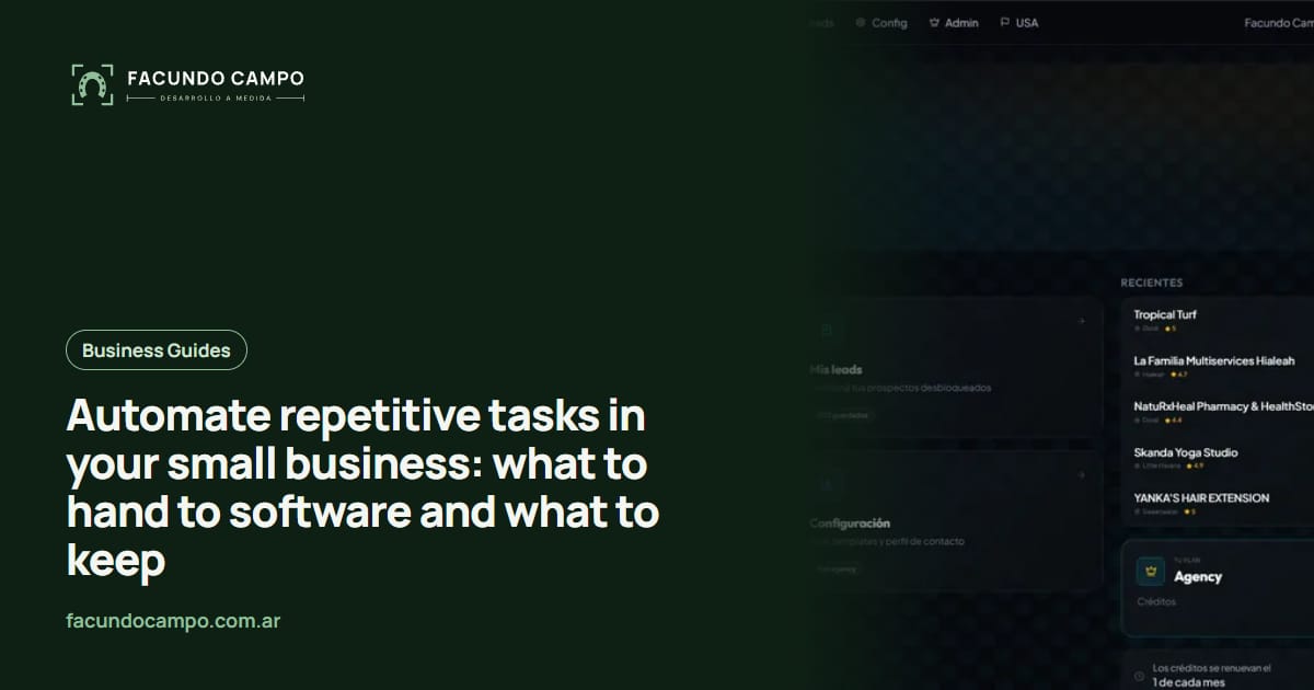 Automate repetitive tasks in your small business: what to hand to software and what to keep