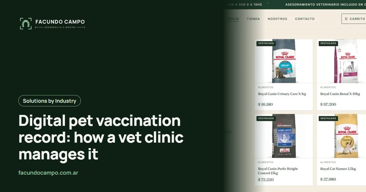 Digital pet vaccination record: how a vet clinic manages it