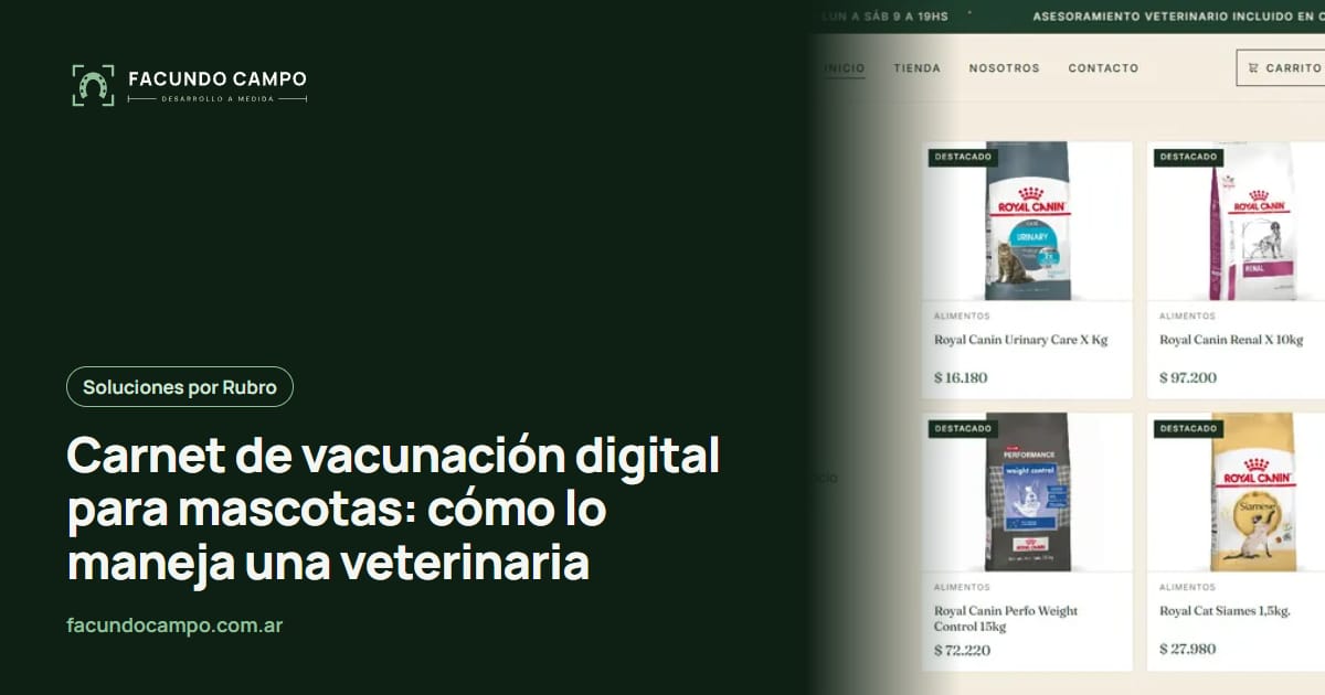 Carnet de vacunación digital para mascotas: cómo lo maneja una veterinaria