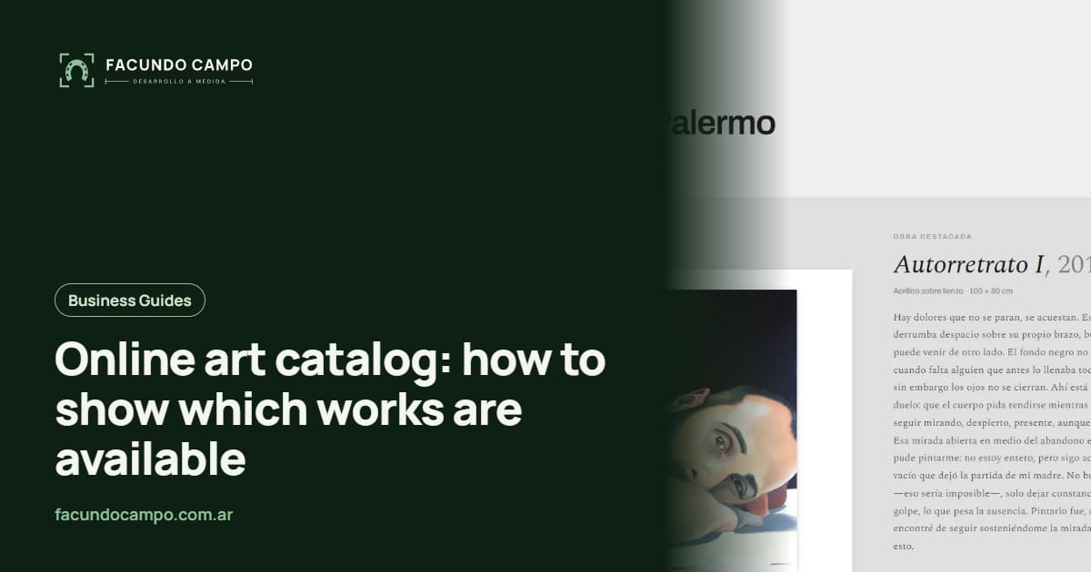 Online art catalog: how to show which works are available