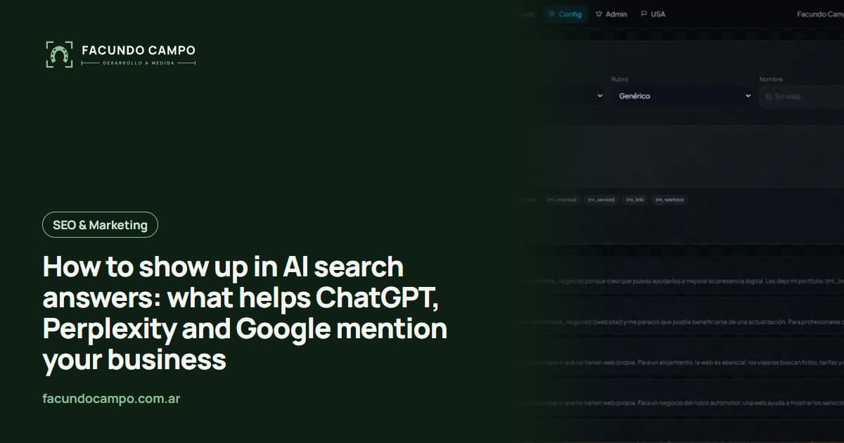 How to show up in AI search answers: what helps ChatGPT, Perplexity and Google mention your business
