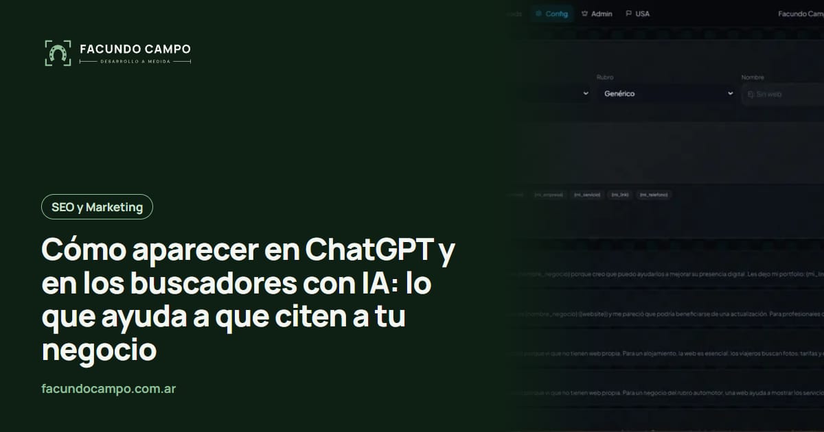 Cómo aparecer en ChatGPT y en los buscadores con IA: lo que ayuda a que citen a tu negocio