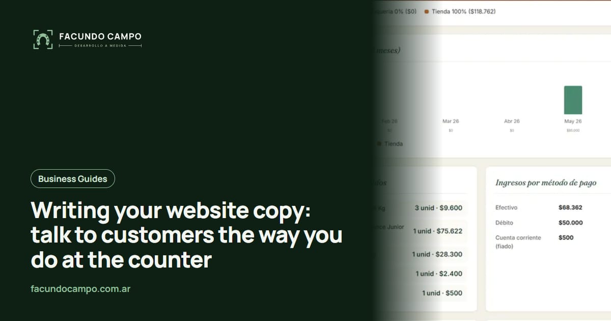 Writing your website copy: talk to customers the way you do at the counter