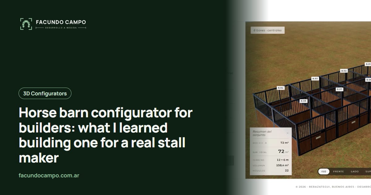 Horse barn configurator for builders: what I learned building one for a real stall maker