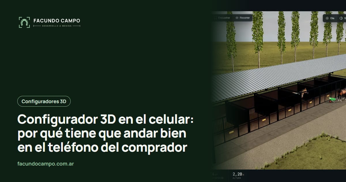 Configurador 3D en el celular: por qué tiene que andar bien en el teléfono del comprador