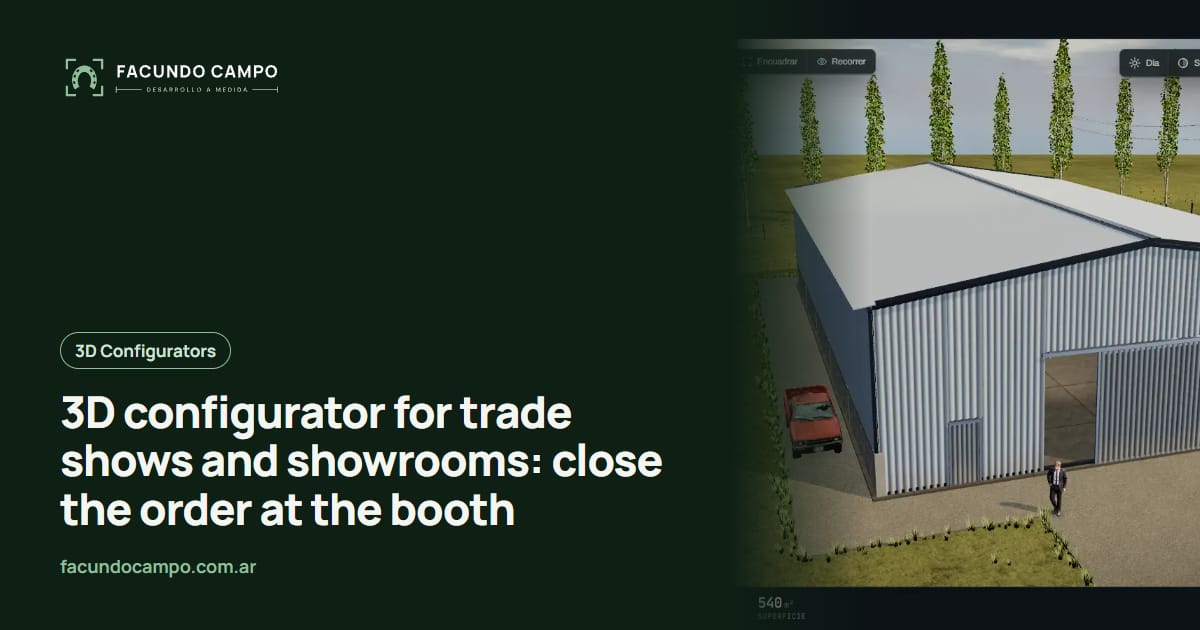 3D configurator for trade shows and showrooms: close the order at the booth