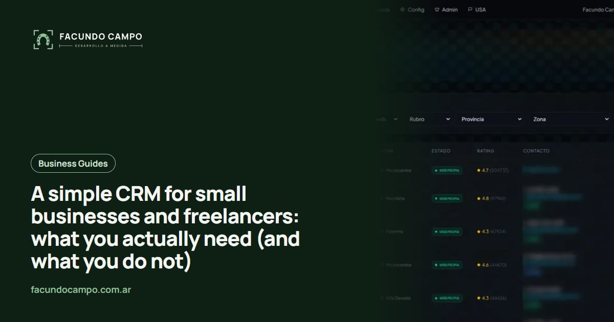 A simple CRM for small businesses and freelancers: what you actually need (and what you do not)