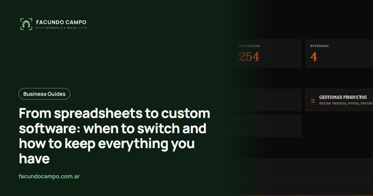 From spreadsheets to custom software: when to switch and how to keep everything you have