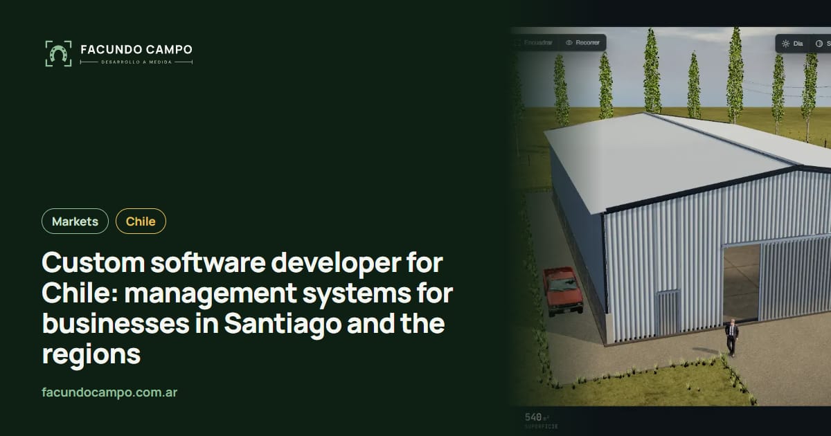 Custom software developer for Chile: management systems for businesses in Santiago and the regions