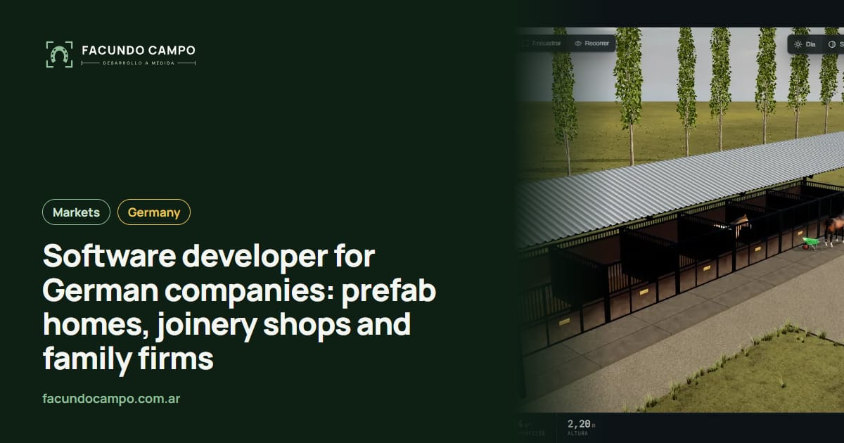 Software developer for German companies: prefab homes, joinery shops and family firms