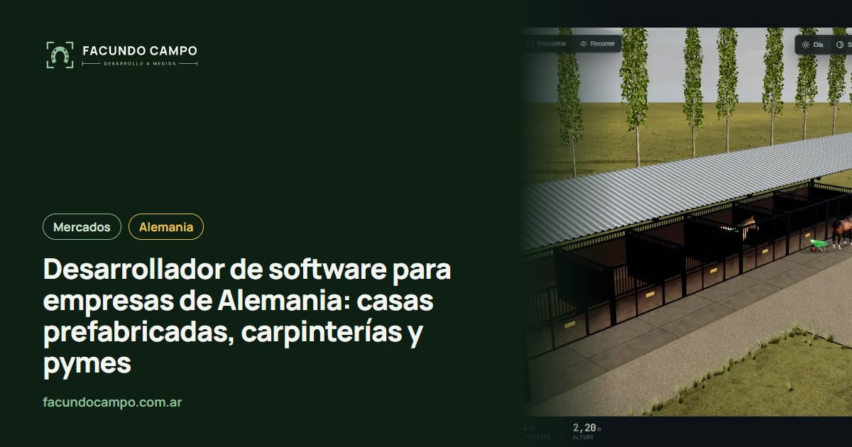 Desarrollador de software para empresas de Alemania: casas prefabricadas, carpinterías y pymes