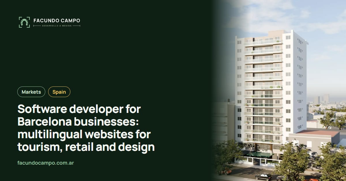 Software developer for Barcelona businesses: multilingual websites for tourism, retail and design