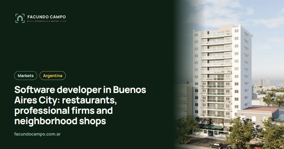 Software developer in Buenos Aires City: restaurants, professional firms and neighborhood shops