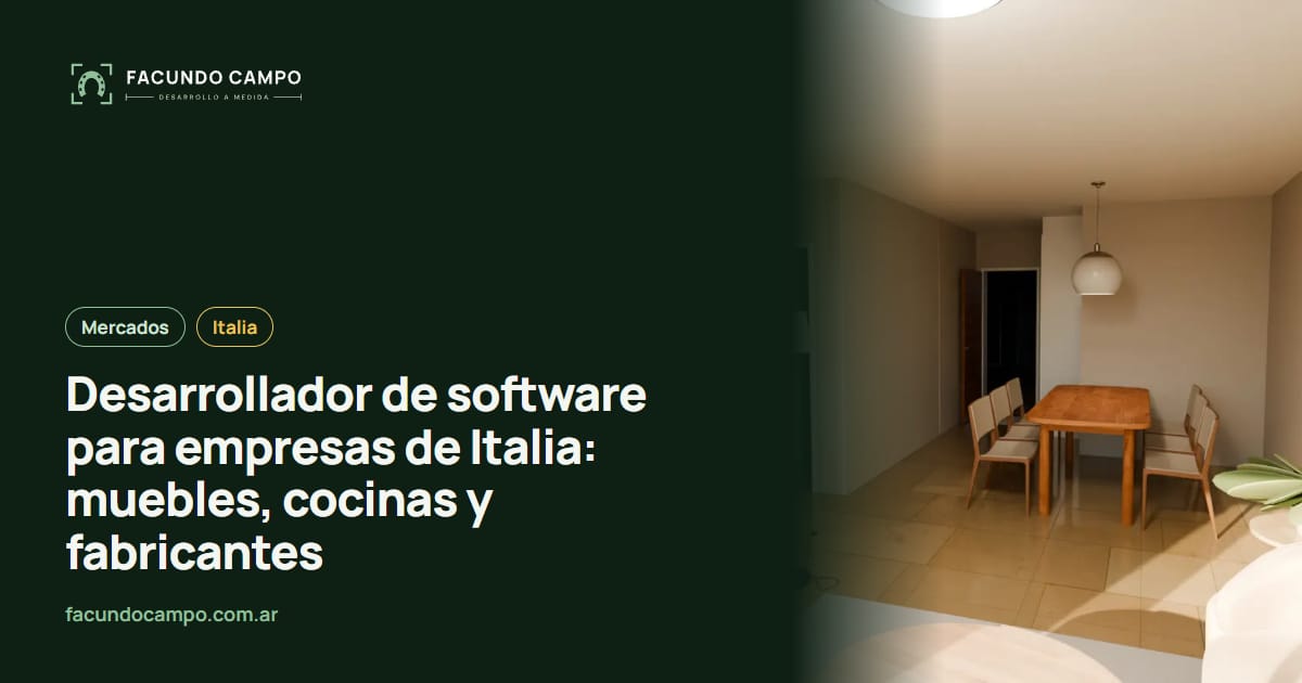 Desarrollador de software para empresas de Italia: muebles, cocinas y fabricantes