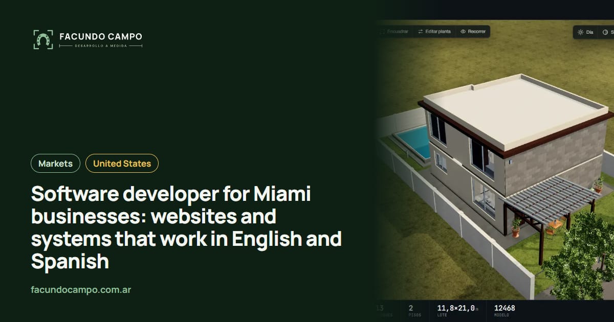 Software developer for Miami businesses: websites and systems that work in English and Spanish