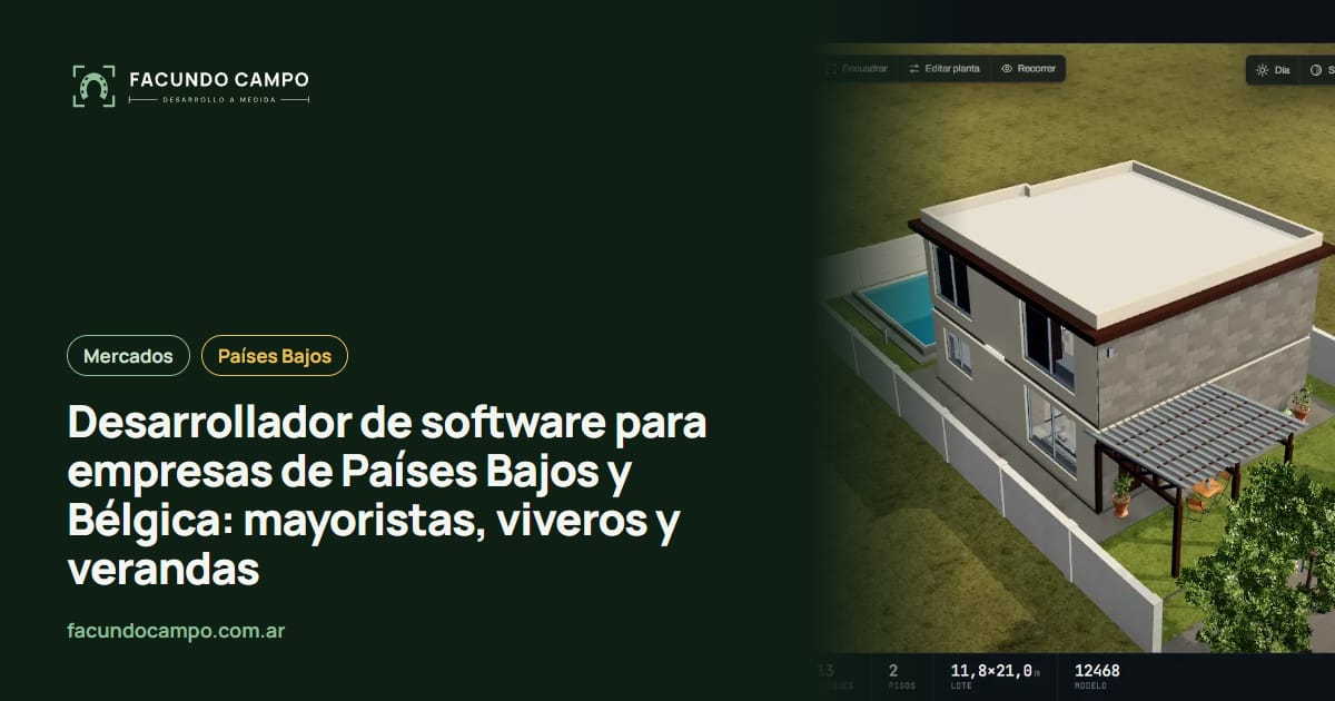 Desarrollador de software para empresas de Países Bajos y Bélgica: mayoristas, viveros y verandas