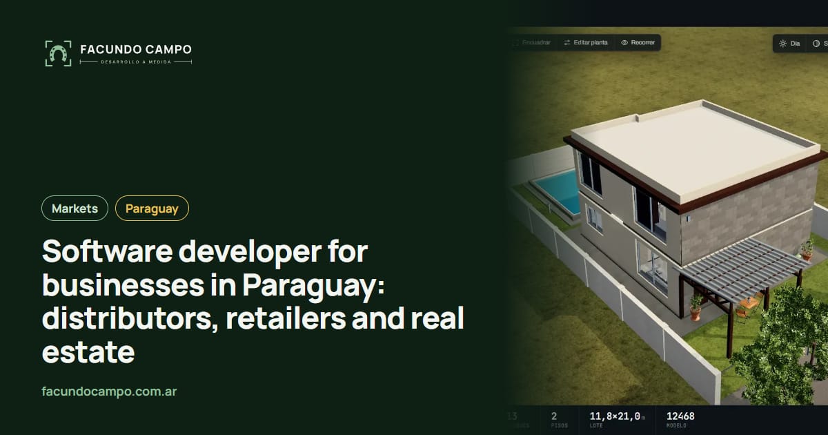 Software developer for businesses in Paraguay: distributors, retailers and real estate