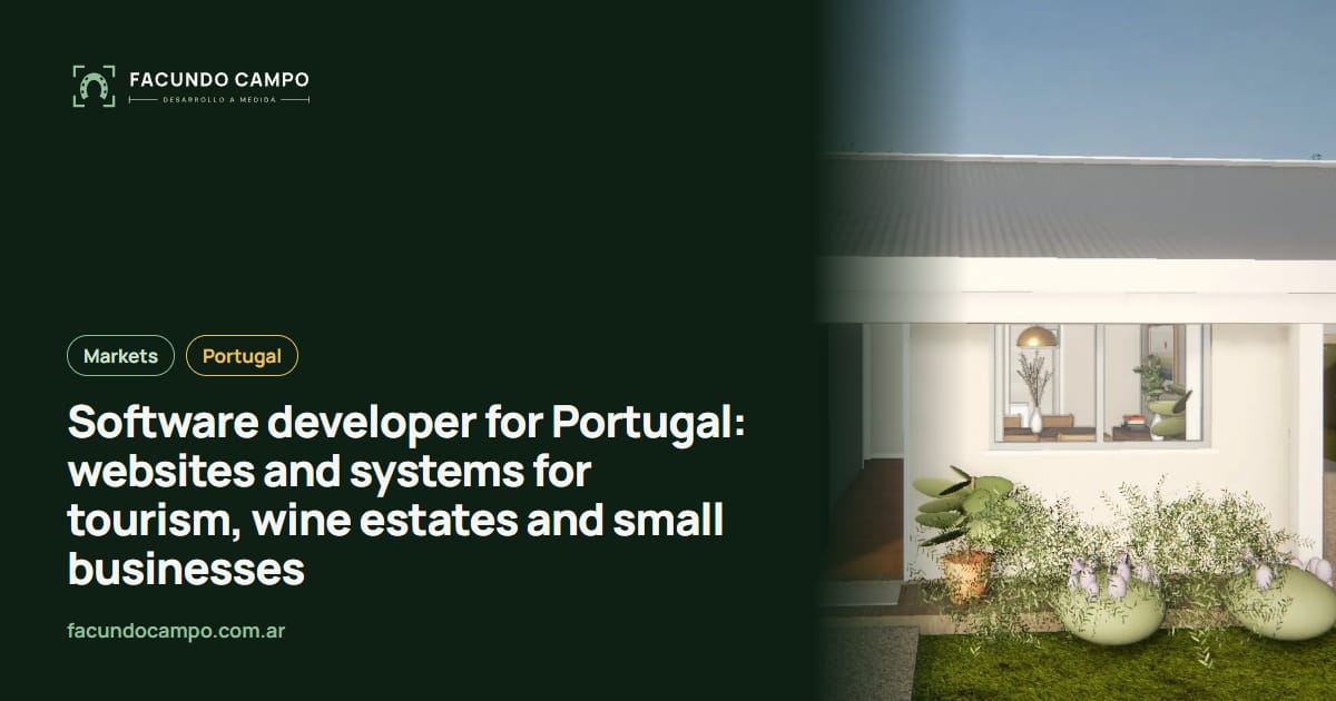 Software developer for Portugal: websites and systems for tourism, wine estates and small businesses
