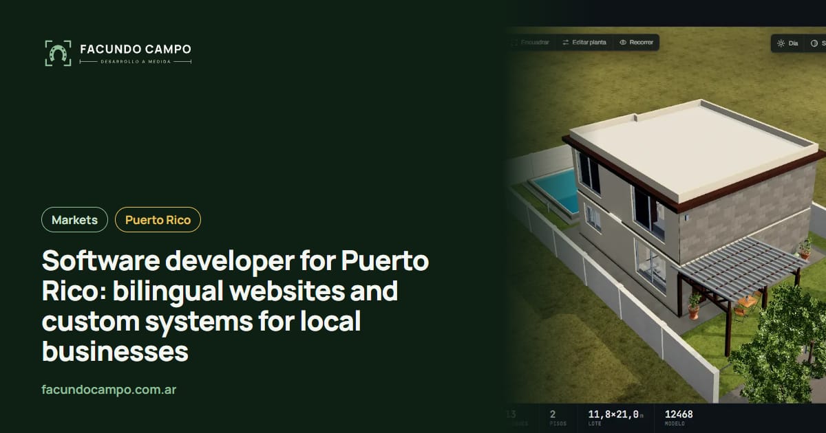 Software developer for Puerto Rico: bilingual websites and custom systems for local businesses