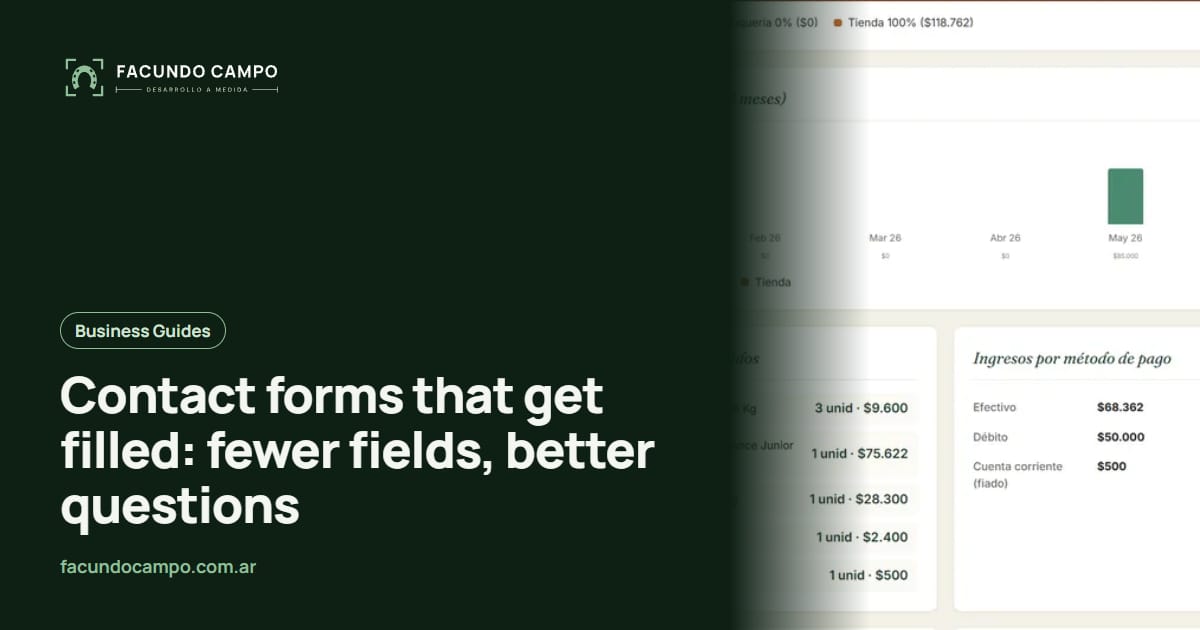 Contact forms that get filled: fewer fields, better questions