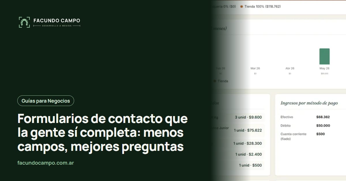 Formularios de contacto que la gente sí completa: menos campos, mejores preguntas