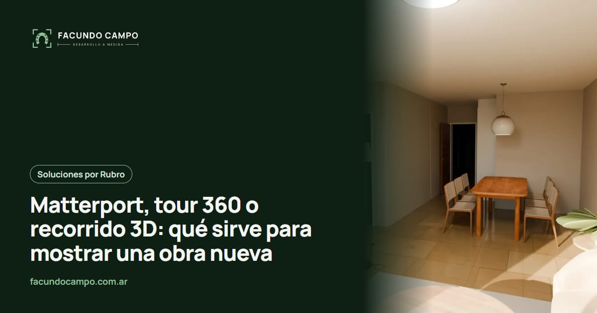 Matterport, tour 360 o recorrido 3D: qué sirve para mostrar una obra nueva