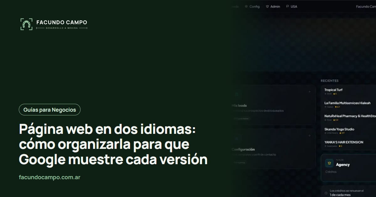Página web en dos idiomas: cómo organizarla para que Google muestre cada versión