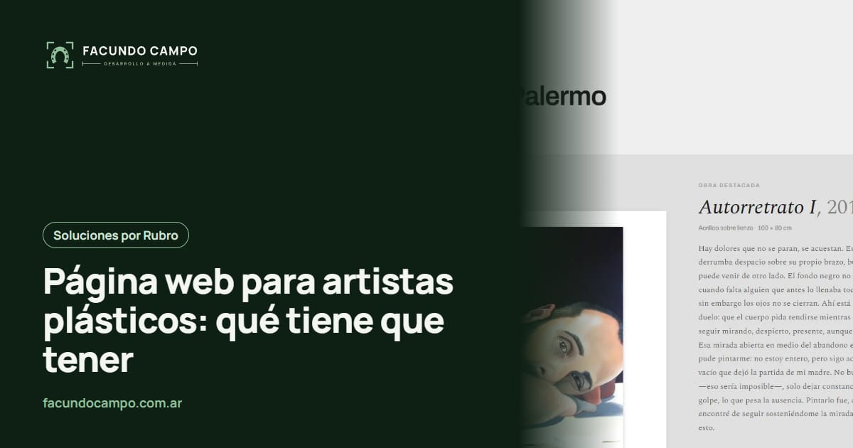 Página web para artistas plásticos: qué tiene que tener