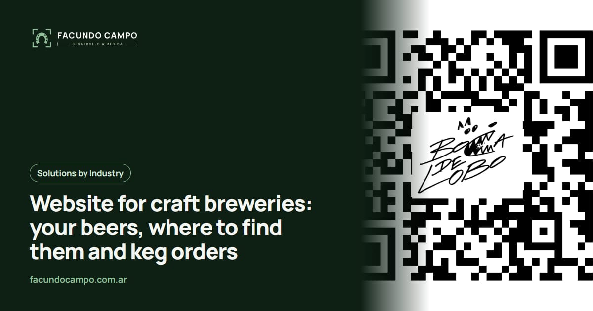 Website for craft breweries: your beers, where to find them and keg orders