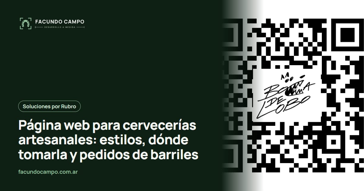 Página web para cervecerías artesanales: estilos, dónde tomarla y pedidos de barriles