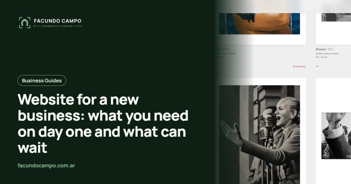 Website for a new business: what you need on day one and what can wait