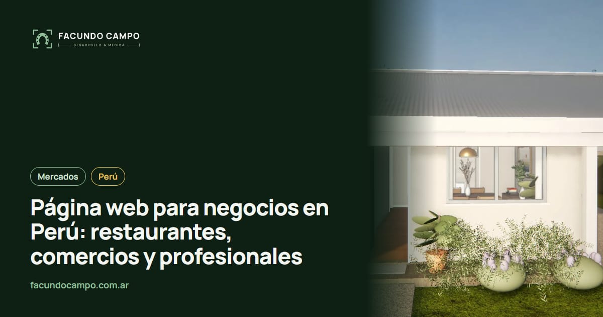 Página web para negocios en Perú: restaurantes, comercios y profesionales