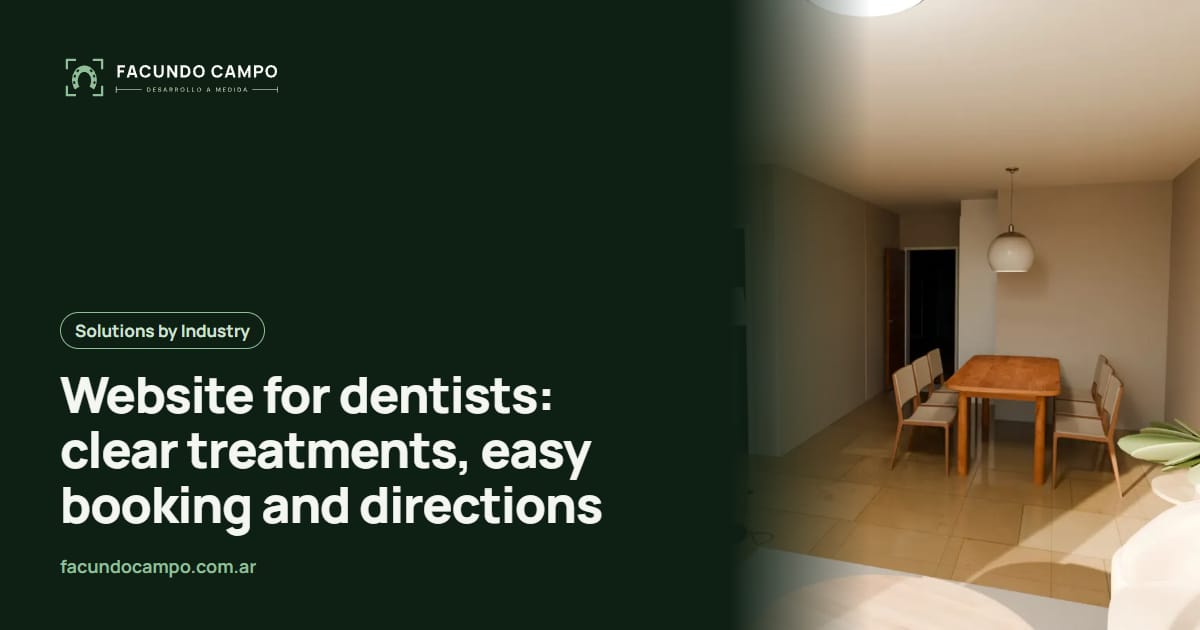 Website for dentists: clear treatments, easy booking and directions