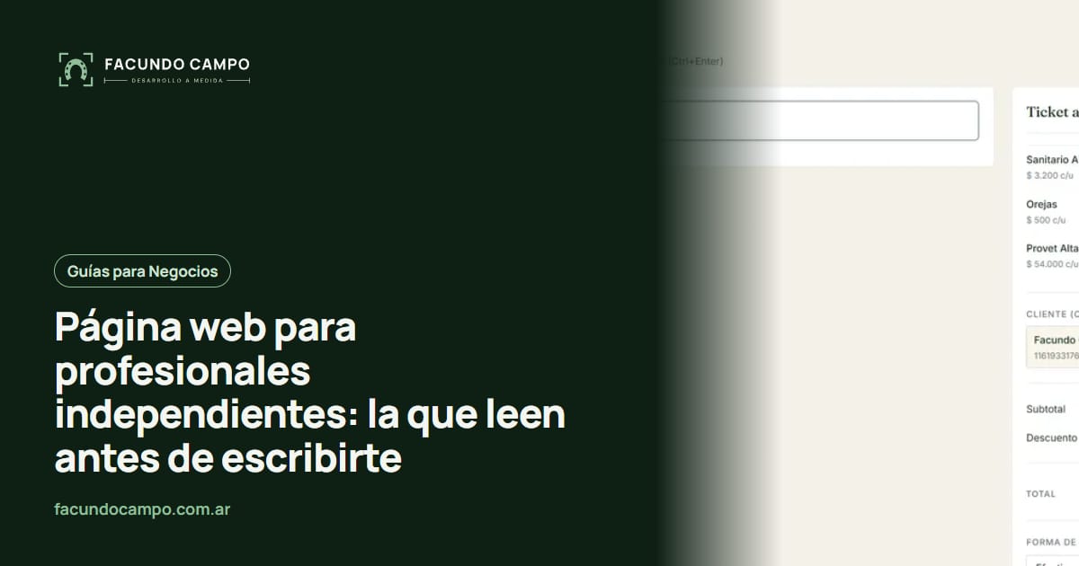 Página web para profesionales independientes: la que leen antes de escribirte