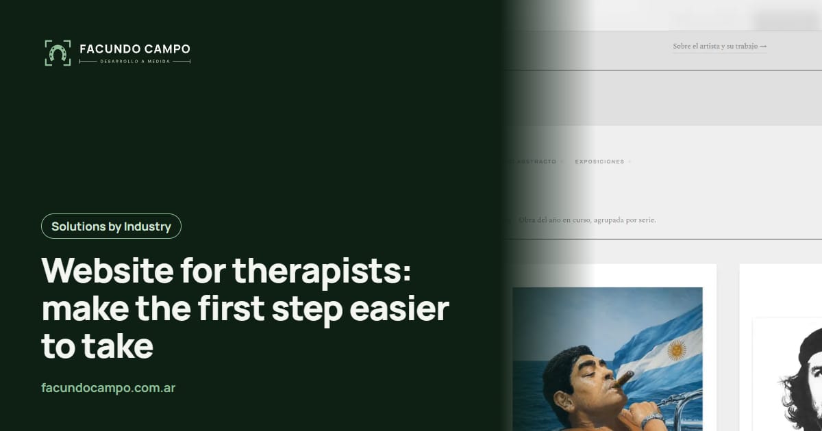 Website for therapists: make the first step easier to take