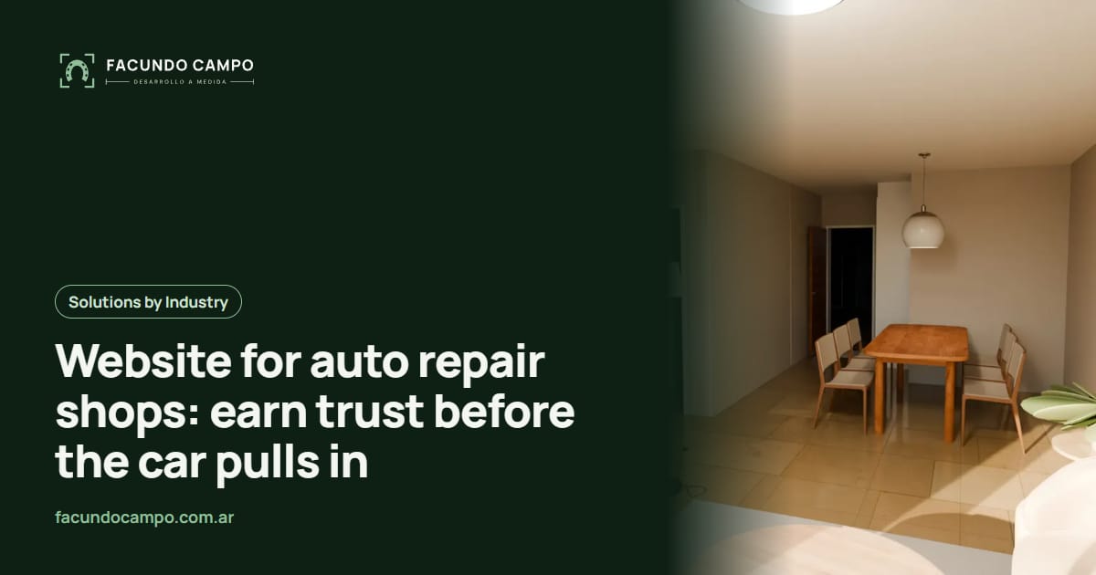 Website for auto repair shops: earn trust before the car pulls in