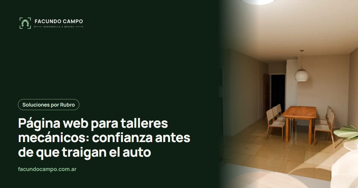 Página web para talleres mecánicos: confianza antes de que traigan el auto