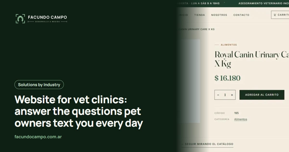 Website for vet clinics: answer the questions pet owners text you every day