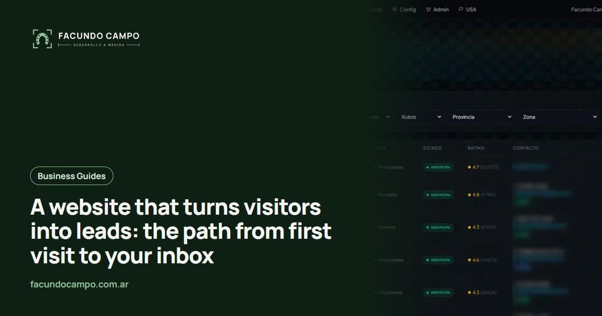A website that turns visitors into leads: the path from first visit to your inbox