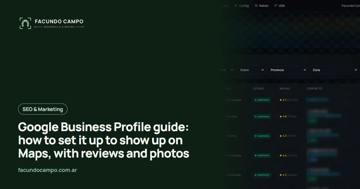 Google Business Profile guide: how to set it up to show up on Maps, with reviews and photos