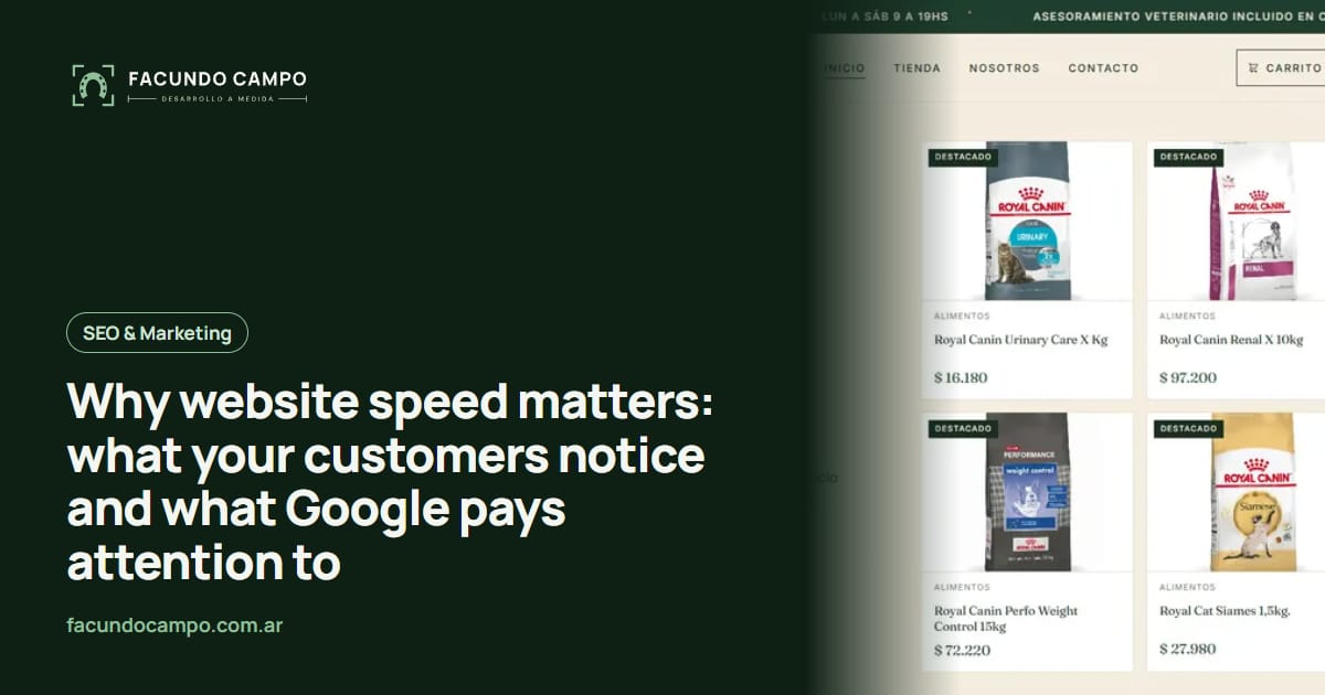 Why website speed matters: what your customers notice and what Google pays attention to