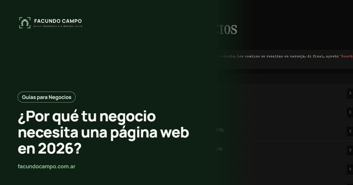 ¿Por qué tu negocio necesita una página web en 2026?