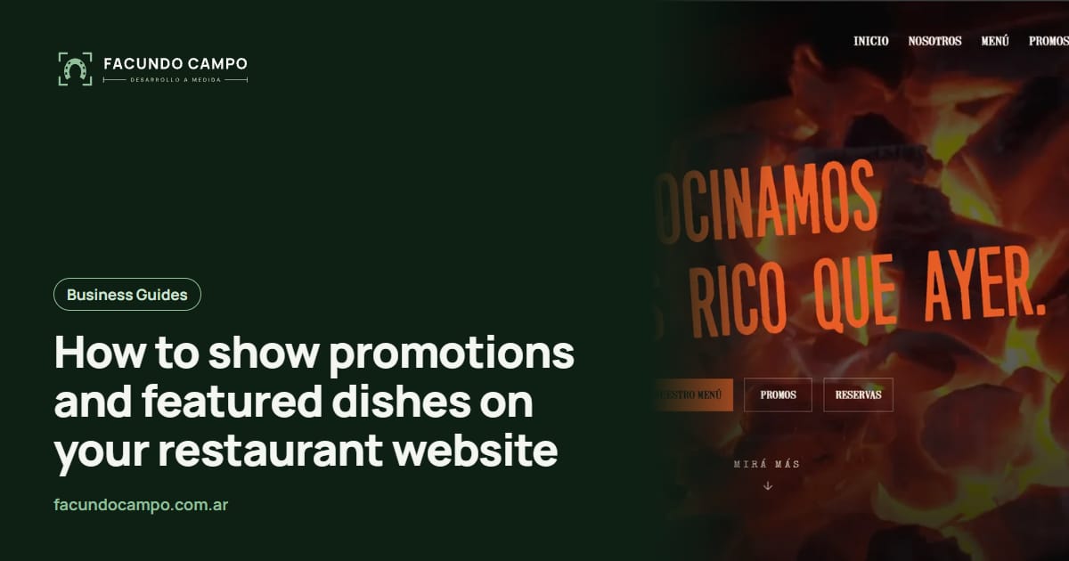 How to show promotions and featured dishes on your restaurant website